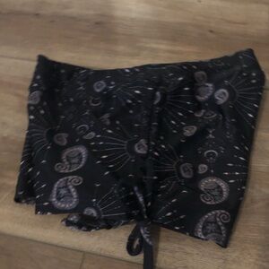 Mika Yoga Wear Black Paisley Swim Bikini Bottoms